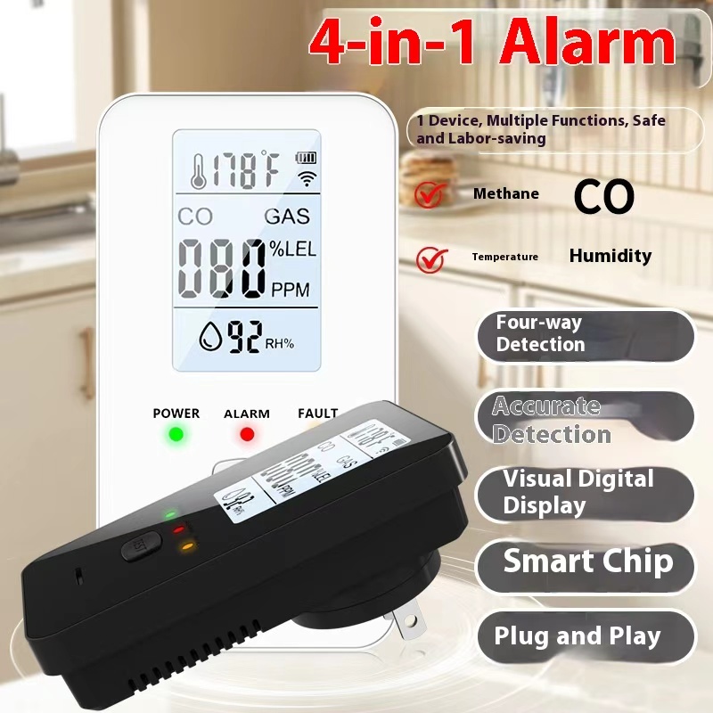Co Detector Plug - Detector de Gas 4 en 1,