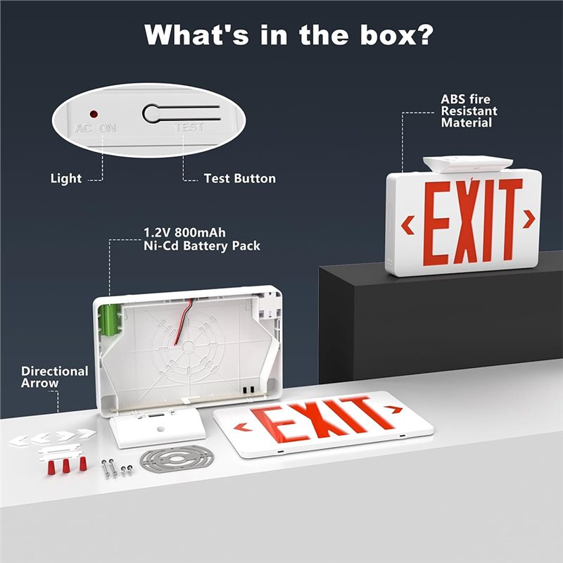 【A10R】Señal de Salida Roja con - Emergency Exit Sign reseña y precio