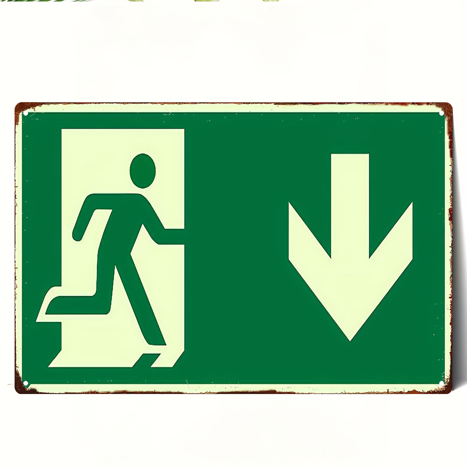 Letrero Metálico Vintage 2D |  - Emergency Exit Sign reseña y precio