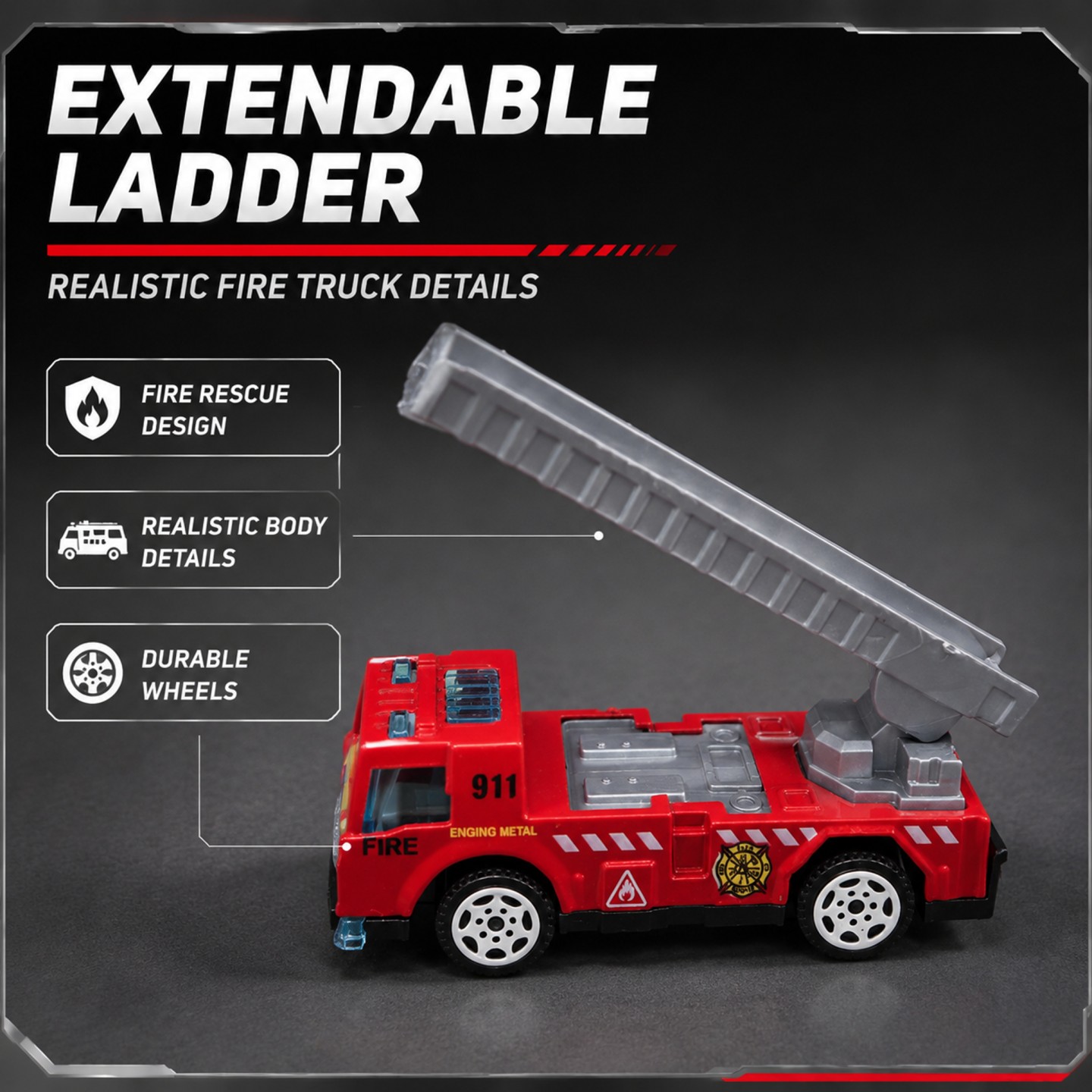 Set de Vehículos de Bomberos d - Fire Escape Ladder reseña y precio